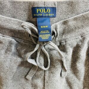 Polo Ralph Lauren Mens Heather Grey Cotton Knit Drawstring Shorts Medium M